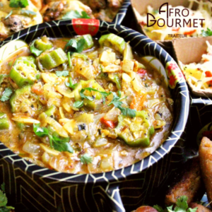 Méli-mélo de légumes façon ratatouille, sauce crémeuse au gombo et curry