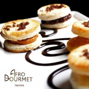 Mini croques fondants au chocolat et crème caramel